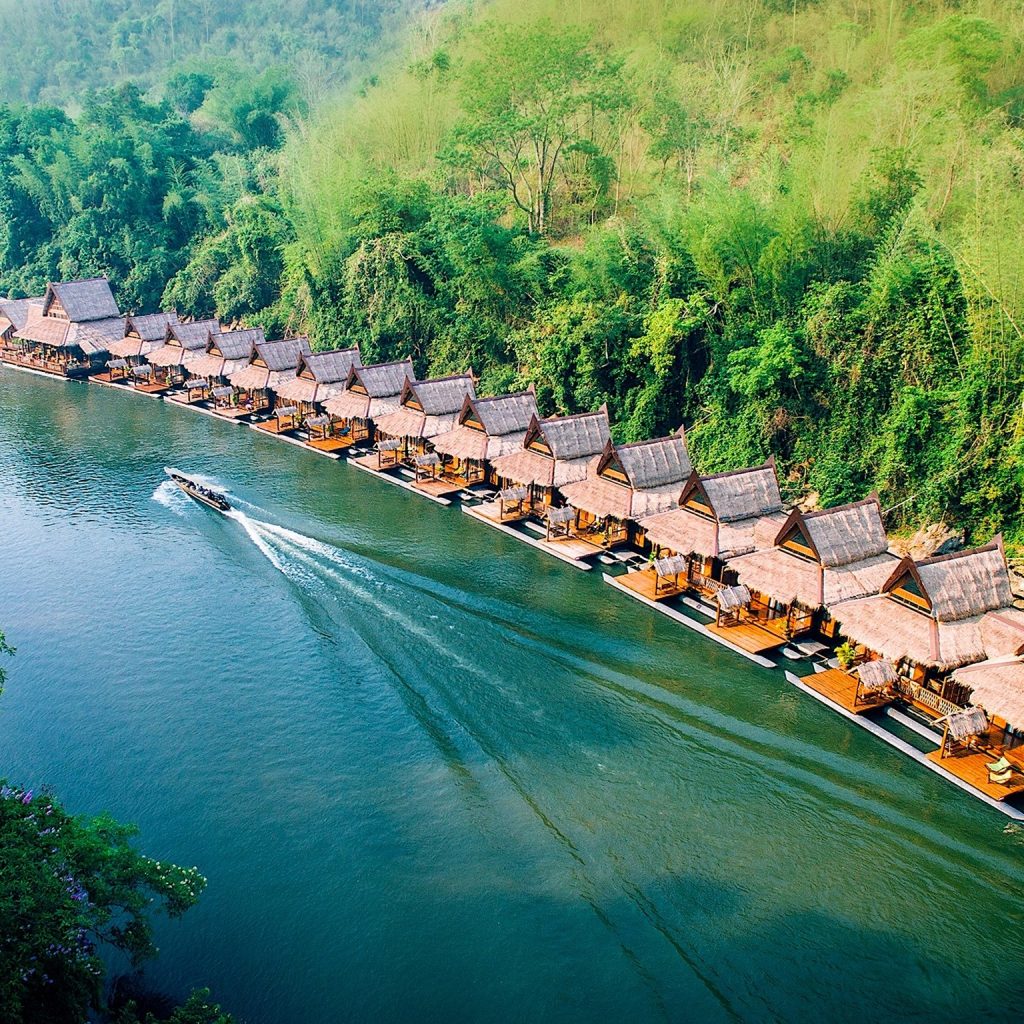ที่พักริมแม่น้ำ กาญจนบุรี ทริปวันหยุด เที่ยวใกล้กรุง หนีร้อนไปนอนแพกัน :  ChillNaiD ชิวไหนดี